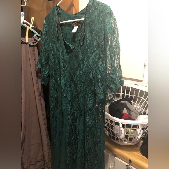 1990s More Jazz Lace Flare Out Dress- 810 $50 or $45 w/offer - Picture 1 of 11